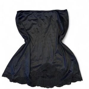 Elegant Black Lace Trim Slip